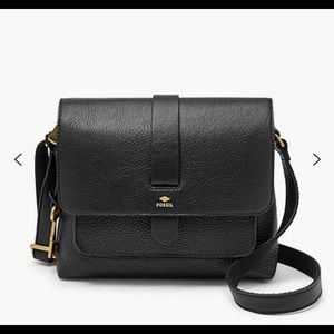 Fossil black small crossbody purse